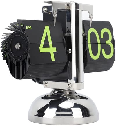 Dailygoody - Retro Digitale Opklapbare Klok - Bureauklok - Modern en Functioneel - Groen Nummer - Perfect voor Thuis en Kantoor