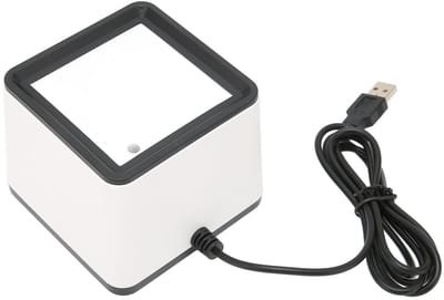 Cosensi - Dailygoods - Dailygoody - Draagbare Draadloze Desktop Barcodescanner - Multifunctionele QR-scanner - Voor Mobiel Betalen - Handfree Gebruik - Hoge Nauwkeurigheid -.
