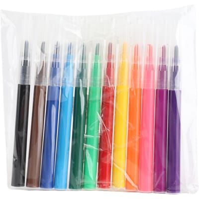 12 stuks Wasbare Aquarelverf Penseelstiften Marker Set Airbrush Kleur Stiften Navullingen voor Elektrische Spuitpen Marker Spuitbus Kunst veelkleurig