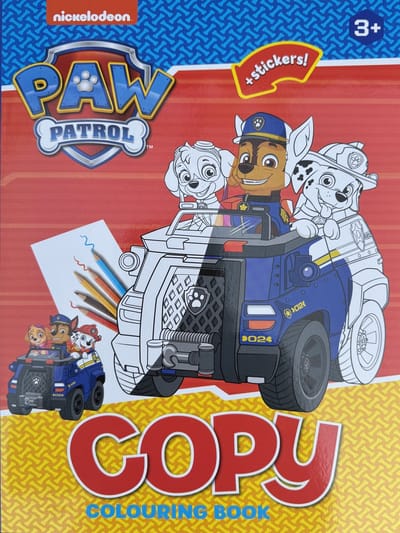 Nickelodeon Paw Patrol Copy Colouring Book - Kleurboek met voorbeelden in kleur - 2 Stickervellen - 45 stuks