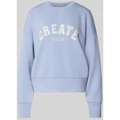 Sweatshirt van viscosemix met ronde hals, model 'CELLI'
