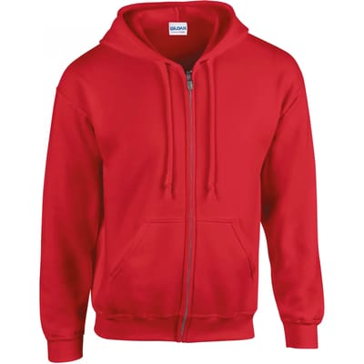 Gildan Heavy Blend™ Adult Full Zip Hooded Sweatshirt GI18600 - Red - 3XL