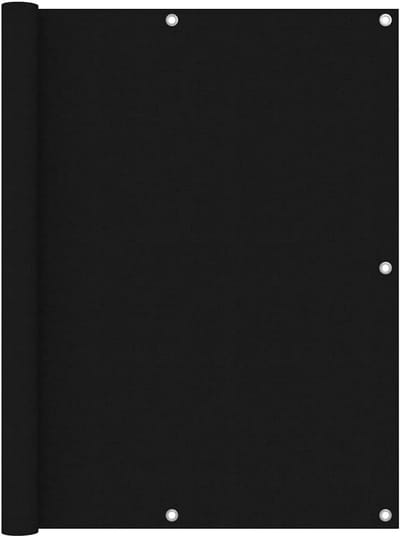 Balkonfolie Zwart 120x400 cm Privacybescherming Windscherm Weerbestendig