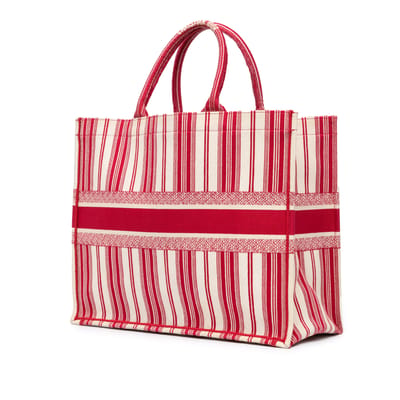 Boeketui gestreepte canvas tas