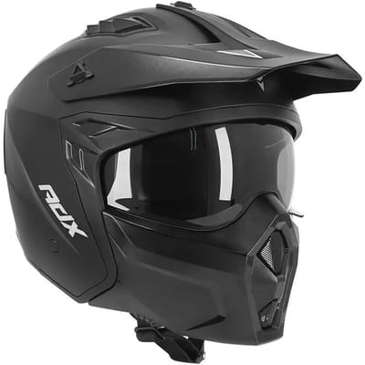 Veranderlijke motorhelm met eenvoudig scherm en afneembare kinstuk ADX AT700