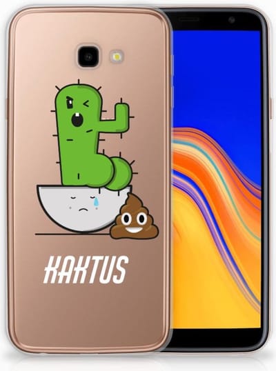 Samsung Galaxy J4 Plus (2018) Telefoonhoesje met Naam Cactus Poo