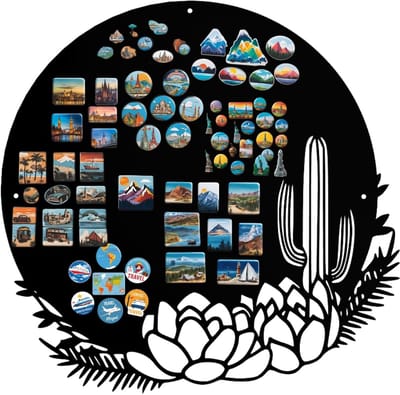 Anwicar Rechthoekige Magneet Bord - Magnetisch memobord - Magnetisch prikbord - 50x50 cm - Zwart