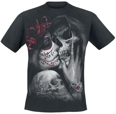 Spiral - Gothic T-shirt - Dead Kiss - S tot 4XL - voor Mannen - zwart