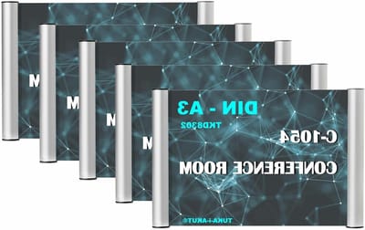 Kantoordeurbord A3 - Informatiebord Deur - Informatie Weergeven - Aluminium Frame - A3 420x297mm - Transparant