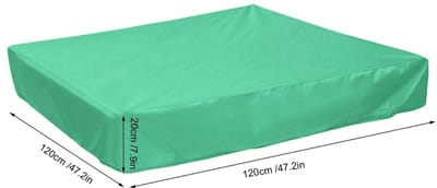 Dailygoods- Zwembadafdekking Scheurvast - Vierkant Zwembad - Afdekking met Trekkoord - 120x120x20cm - Voor Tuinen - Geschikt voor Zandputten - Zwembadcover