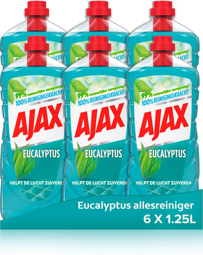 Ajax Allesreiniger Eucalyptus 6 x 1.25L - Voordeelverpakking
