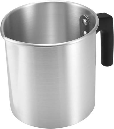 Kaars Smelt Pot - Gietpan Dubbele Boiler - Ambachtelijk Maken - Druppelloze Schenktuit - 1.2L Capaciteit - Zilver