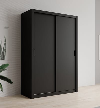 Meubella - Kledingkast Blake - Mat Zwart - 150 cm
