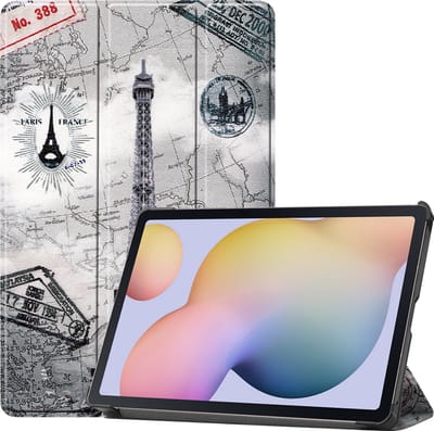 3-Vouw sleepcover hoes - Geschikt voor Samsung Galaxy Tab S7 / Tab S8 - Eiffeltoren
