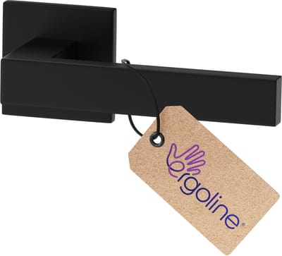 Zwarte Deurbeslag CUBE, Deurbeslag set Binnendeur, Deurklink Set, Deurklink Op Vierkant Rozet zonder extra onderrozet, Mat Zwart, Deurkruk, Incl. Bevestigingsmateriaal - Terugslagveer