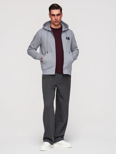 OMBRE Sweater - Regular Fit - Katoen - Lange Mouw Grijs XXL
