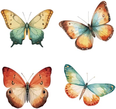 By shayne - Vlinderraamstickers - Waterdichte Insectenstickers - Anti-botsing - Kleurrijk - Voor Vogelpreventie - Voor Binnen en Buiten