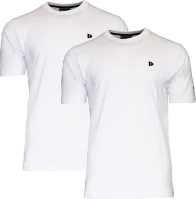 2-Pack Donnay - T-shirt (Vince) - Sportshirt - Heren - White (001) - maat S