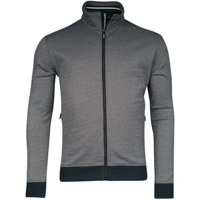Baileys Vest Sweat Cardigan Zip Two-Tone Oxford Doubleface Jacquard Interlock Dark Blue / male