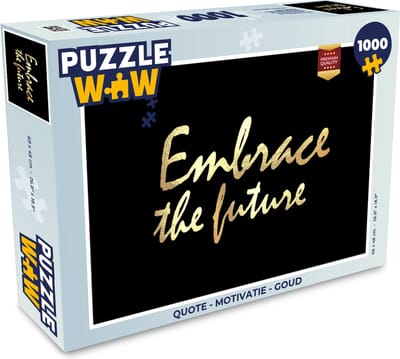 Puzzel Quote - Motivatie - Goud - Legpuzzel - Puzzel 1000 stukjes volwassenen