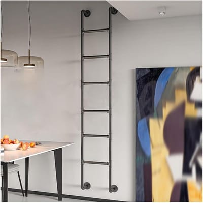 Stapelbedladder - Toegangstrap - Veilig Klimmen - Stevig Metalen Ontwerp - 121.9 cm Hoog - Zwart