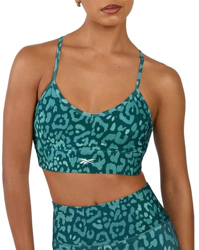 Reebok Printed Tri-back Sportbeha Groen XS Vrouw
