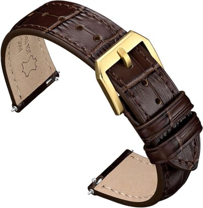 Horlogeband met snelsluiting 16mm-24mm - leren band - voor mannen en vrouwen - stijlvolle upgrade - SnelShoppen