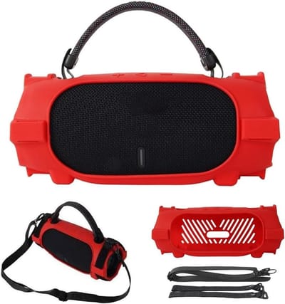 Beschermhoes Luidspreker - Draagbare Speaker - Muziek Luisteren - Volledige Bescherming - 23 x 13 x 10 cm - Rood