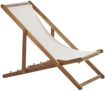 ANZIO - Ligbed - Gebroken wit - Polyester