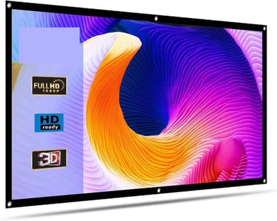 Projectiescherm 100 Inch - Draagbaar Wandscherm - Thuisbioscoop Buiten - 16:9 Beeldverhouding - 88.5 x 50 Inch