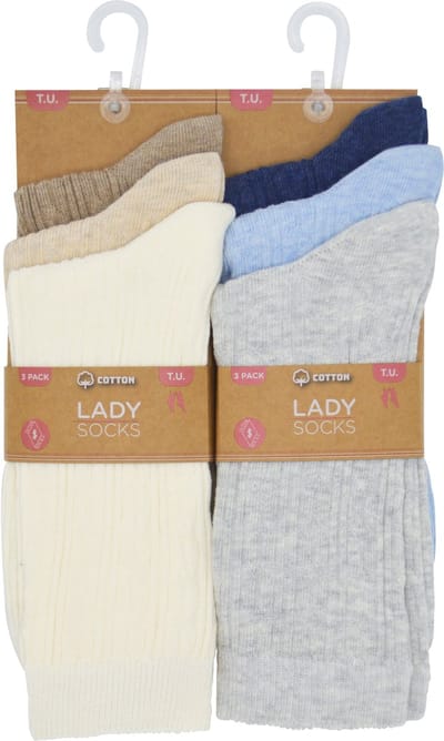 DAMES 12 paar - MULTIPACK - katoenen sokken dames - naadloos- hoogwaardige katoen, Assortiment bruin-beige & Assortiment grijs-jeans
