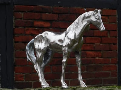 Beeld Paard - alu vernikkeld - decoratief item