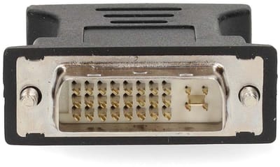 Nedis DVI-Adapter - DVI-I 24+5-Pin Male - VGA Female 15p - Vernikkeld - Recht - PVC - Zwart - Doos