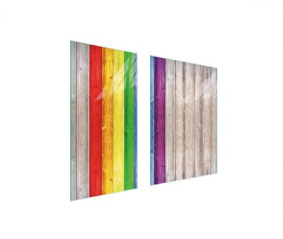 TMK ArtDeko - Gekleurde Beschermplaat - 75x52 cm - Glas - Veilige Rechthoek