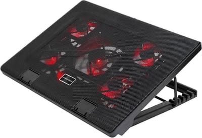 Laptop Koeler - Koelpad Ventilator - Gaming Sessies - Vijf Stille Ventilatoren - Tot 173 Inch - Zwart
