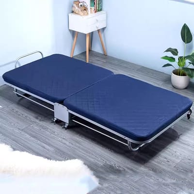 Opvouwbaar Bed - Vouwbed Gast - Ruimte Besparen - 5 Posities Verstelbaar - 188x65cm - Zwart Wit