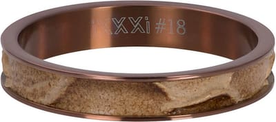 iXXXi Jewelry Vulring 4 mm Crocodile Bruin  - maat 18