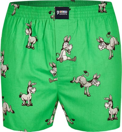 Happy Shorts Wijde Boxershort Ezel - Losse boxershort - Maat L