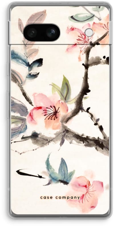 Case Company® - Hoesje geschikt voor Google Pixel 7A hoesje - Japanse bloemen - Soft Cover Telefoonhoesje - Bescherming aan alle Kanten en Schermrand