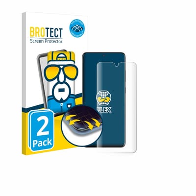 BROTECT - Screenprotector voor Samsung Galaxy S20 Ultra (case-friendly) - Folie Beschermfolie transparant volledig dekking - 2 Stuks