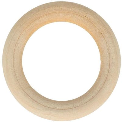6 houten ringen 4 cm - Artemio