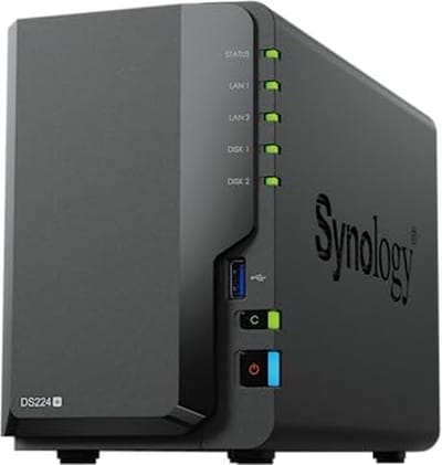 Synology DS224+ - NAS - 2 bays - 0TB - SATA 6Gb/s - 2 GB DDR4 - Gigabit Ethernet