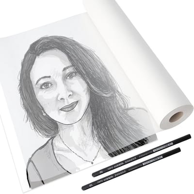 Transparant Tekenpapier Rol 30 cm x 50 m - 26 g/m² Tissuepapier voor Schetsen, Knippen en Schilderen, Ideaal voor Creatieve Projecten en Ambachten