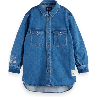 Scotch & Soda Girl A-line Denim Shirt Dress — Art From The Heart Art From Taglia: 6 | Vestiti Outlet | kids | Blu