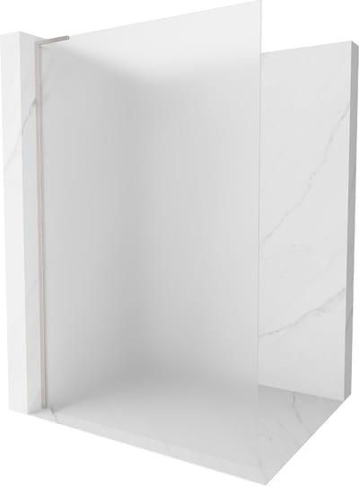 Mexen Kioto L douchewand Walk-in 70 x 200 , ijs, geborsteld nikkel - 800-070-103-97-30