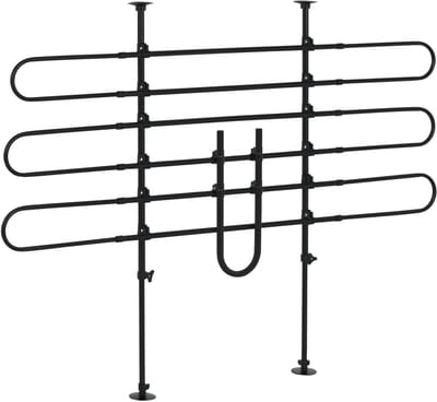 PawHut-Huisdier Autobarrière-135x120cm-Staal-Zwart