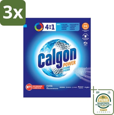 3 x Calgon - Wasmachinereiniger - Tegen Kalkaanslag / Corrosie / Wasmiddelresten / Geuren - 67 Wasbeurten - Grootverpakking - Wasmachine Reinigen - Kalkvoorkomen - Corrosie Voorkomen - Wasmiddelresten Verwijderen - Geuren Verwijderen