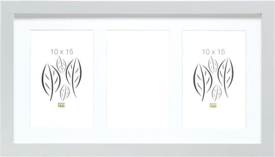 Deknudt Frames fotolijst S66KD1 P3V - zilverkleur - 3 verticale foto's 10x15 cm