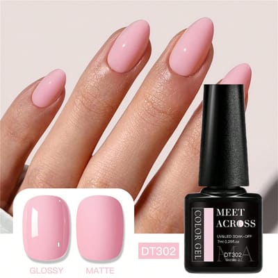8 stuks/set 7 ml Nude Roze Gel Nagellak Kit, HEMA TPO-vrije semi-permanente soak-off UV gel nagellak, lang houdend, DIY nagelkunstontwerp, geschikt voor zomernagels, voor thuis- en salongebruik, nagelbenodigdheden