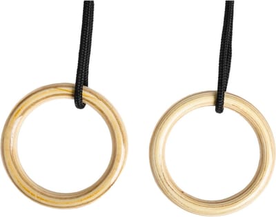 Turnringen Hout - Gymnastiek Ringen - Kracht Training - Extra Groot - 14.5 cm Diameter - Naturel